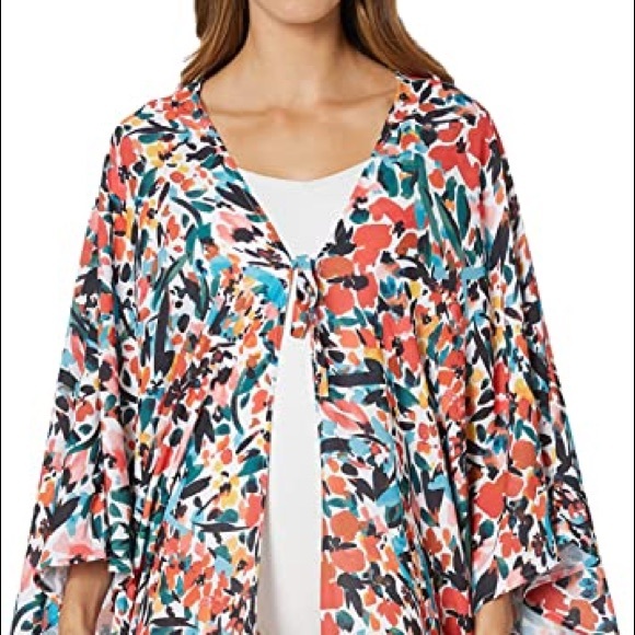 Anne Cole Sunset Floral Maxi Robe swim cover - Picture 2 of 6